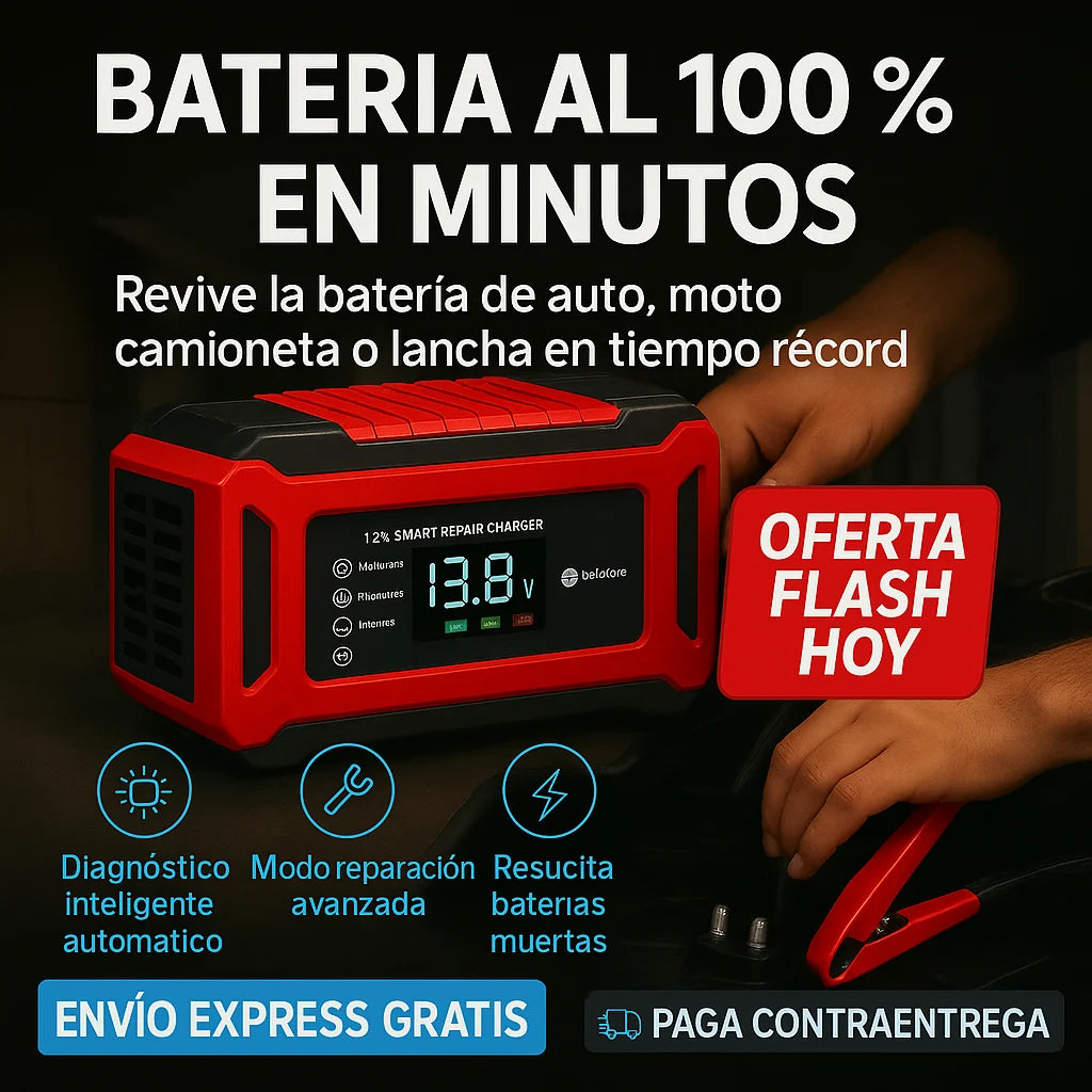 AUTOREVIVE™ – RECUPERA BATERÍAS DESCARGADAS EN MINUTOS, TECNOLOGÍA DE CARGA INTELIGENTE