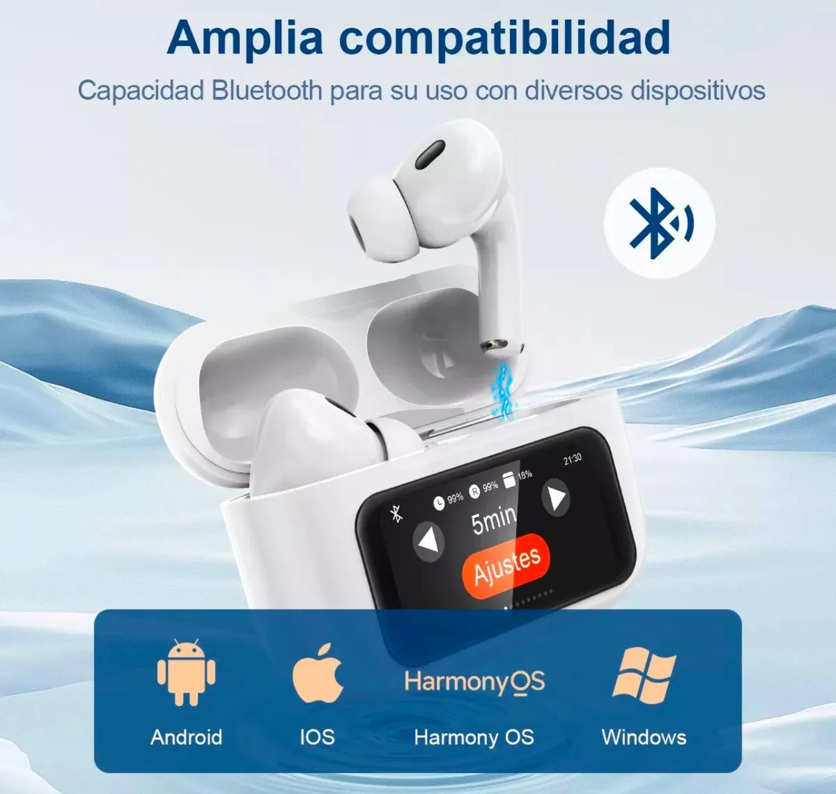 AUDÍFONOS A9 PRO TOUCH: SONIDO PREMIUM CON PANTALLA TÁCTIL