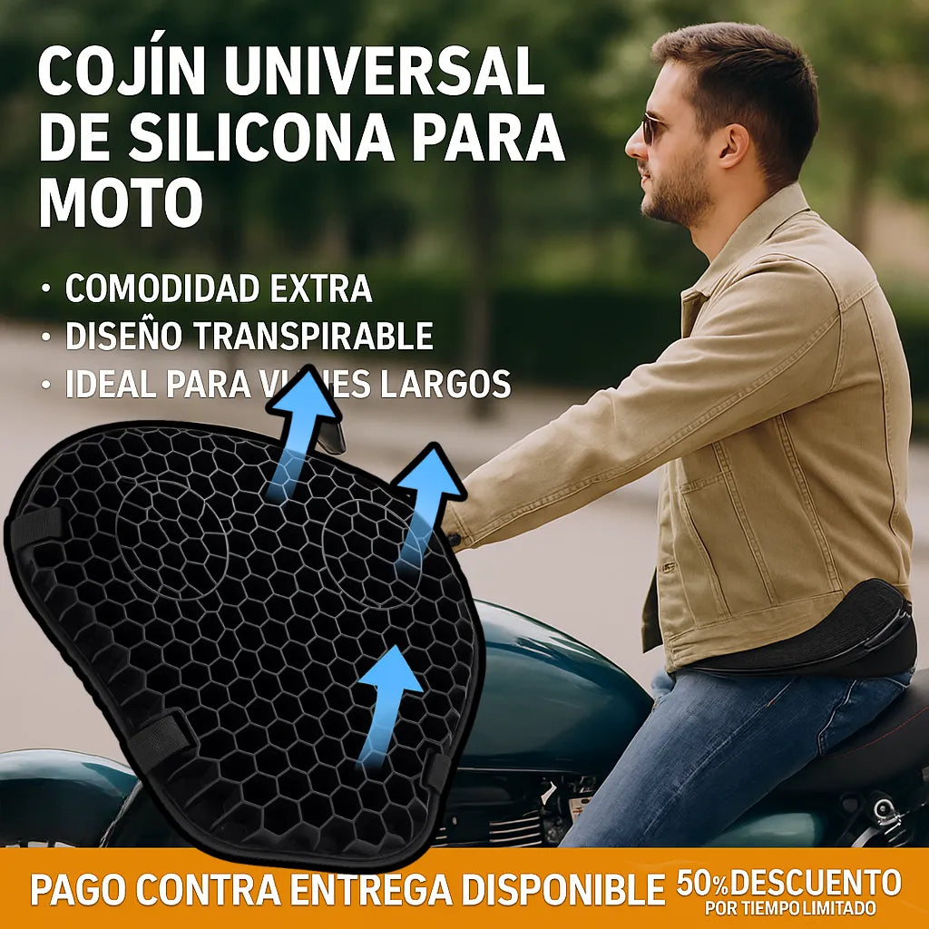 COJÍN DE SILICONA UNIVERSAL PARA MOTO