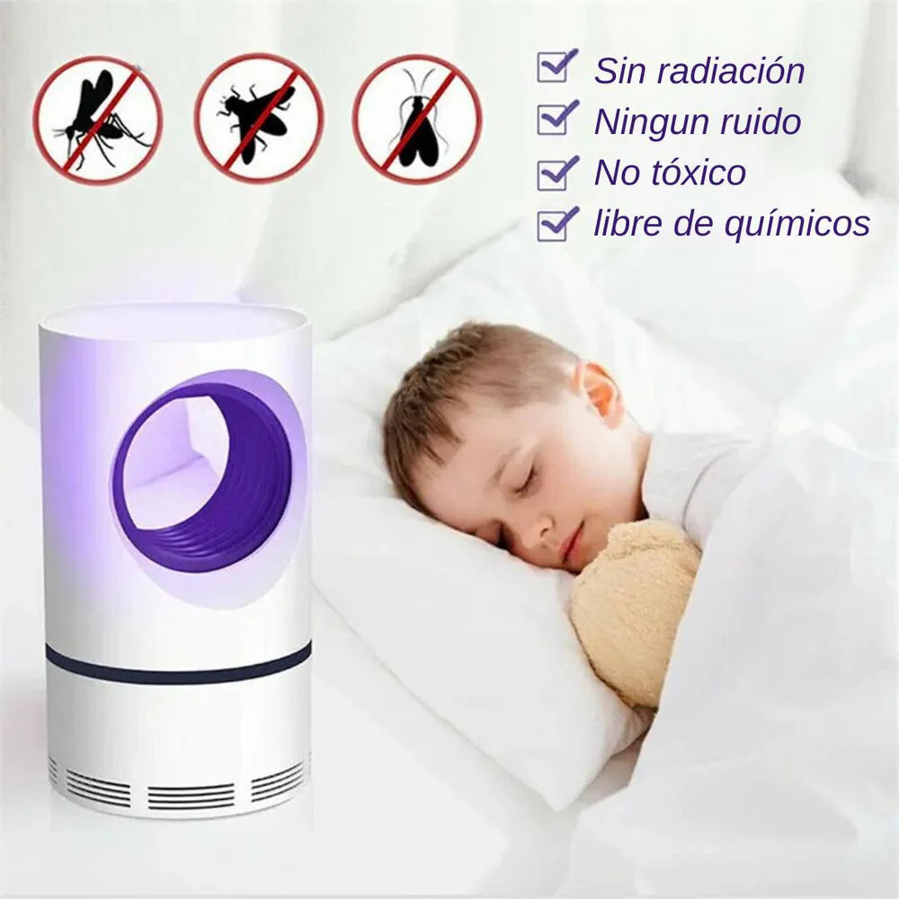 LAMPARA LED MATA MOSQUITOS SEGURA PARA TUS HIJOS Y MACOSTAS