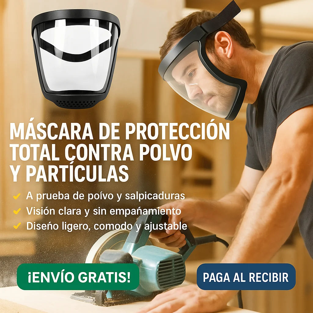 MÁSCARA DE PROTECCIÓN TOTAL CONTRA POLVO Y PARTÍCULAS