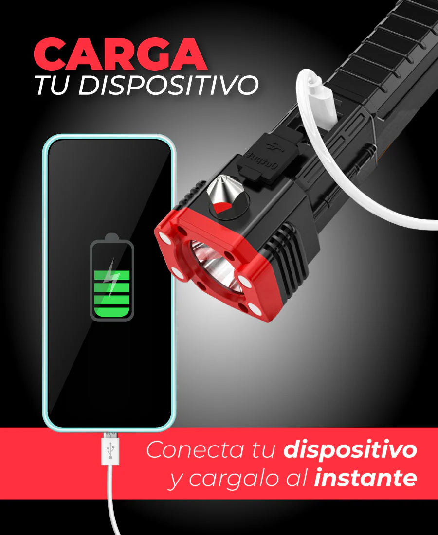 LINTERNA DE GRADO MILITAR 6 EN 1 INDESTRUCTIBLE