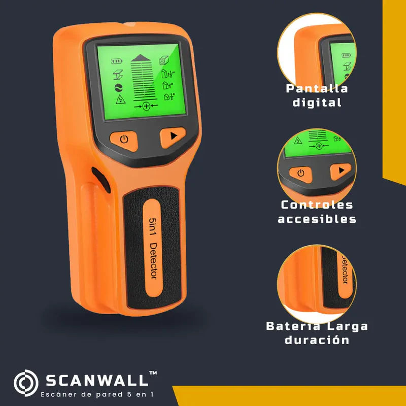 SCANWALL™- EL DETECTOR 5 EN 1 QUE TE MUESTRA LO QUE LA PARED ESCONDE
