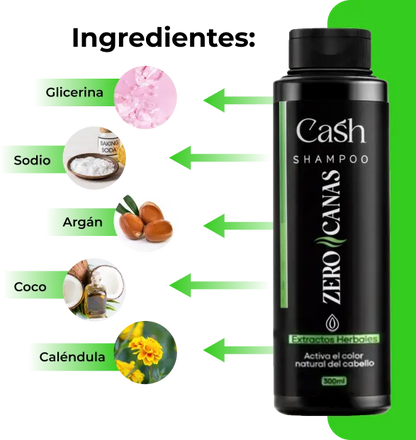 SHAMPOO ZERO CANAS + OBSEQUIO 🎁 TRATAMIENTO DE COLÁGENO