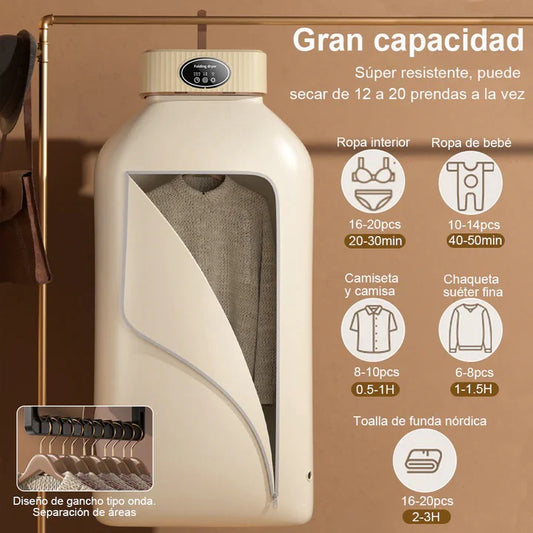 SECADOR DE ROPA PORTÁTIL TURBO - ¡SECA TU ROPA EN MINUTOS, ESTÉS DONDE ESTÉS!