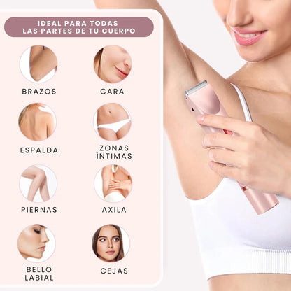 GLOWSHAVE PRO – MÁQUINA DE AFEITAR 2 EN 1 CON DOBLE CABEZAL
