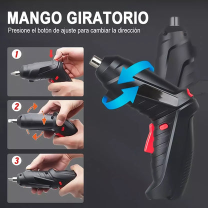 KIT DESTORNILLADOR INALÁMBRICO ELÉCTRICO 47 PIEZAS