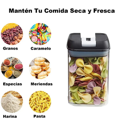 SET X 7 RECIPIENTES HERMÉTICOS ORGANIZADORES DE ALIMENTOS