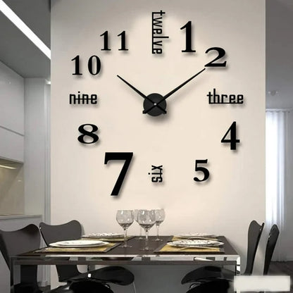 RELOJ DE PARED 3D ADHESIVO 50% OFF