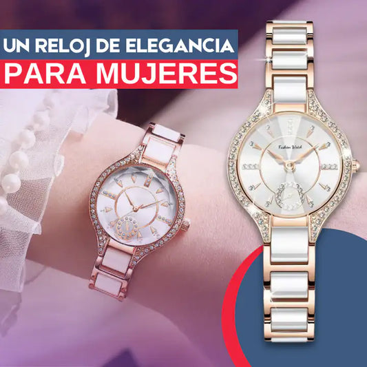 RELOJ ELEGANTE DE MÁRMOL BLANCO