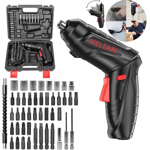 KIT DESTORNILLADOR INALÁMBRICO ELÉCTRICO 47 PIEZAS