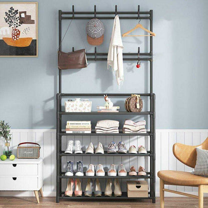 ORGANIZADOR DE ZAPATOS CON PERCHERO INCORPORADO